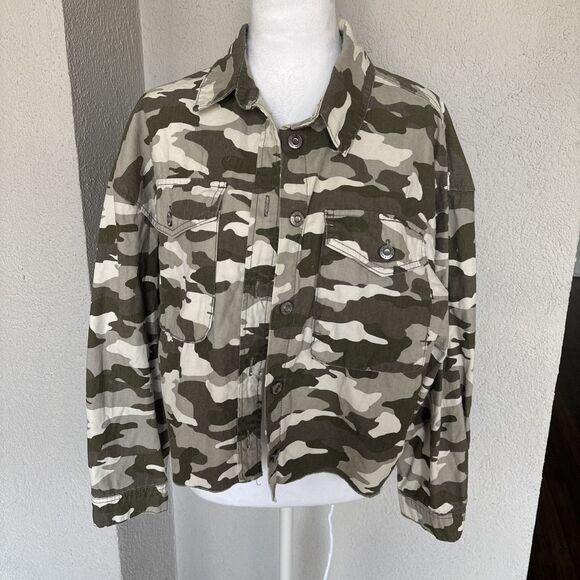 Kenzie Jeans 100% Cotton Camo Jean Jacket - Size Medium - Picture 1 of 8